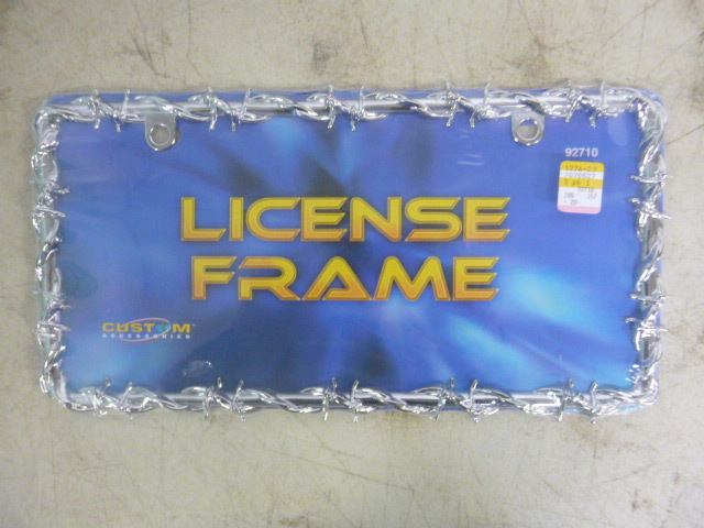 lot 427 image: Barb Wire License Plate Frames