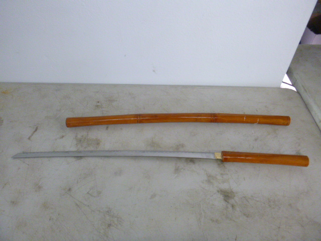 lot 447 image: Sword with Wood Sheath