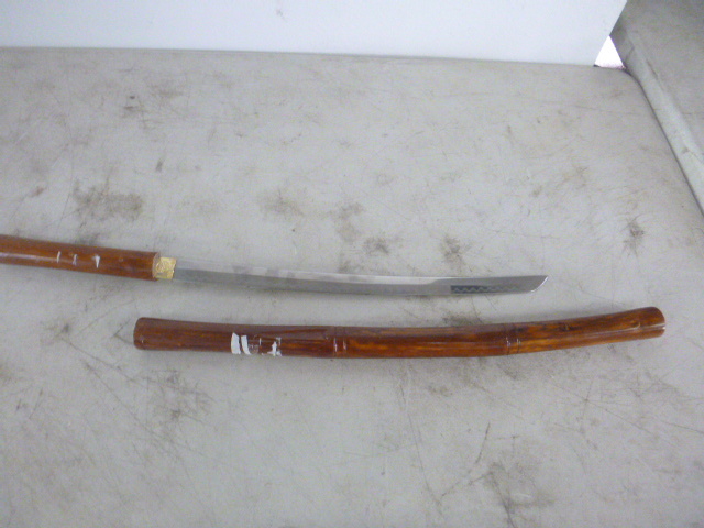 lot 448 image: Sword with Wood Sheath
