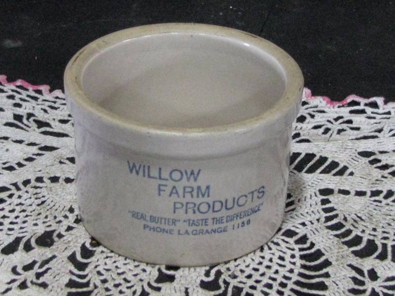 lot 95 image: Willow Farm Products Butter Crock
