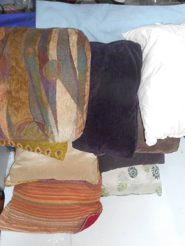 lot 25 image: 9 THROW PILLOWS