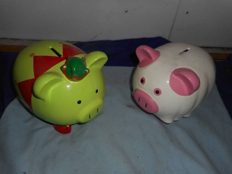 lot 65 image: 2 COLLECTIBLE PIGGY BANKS