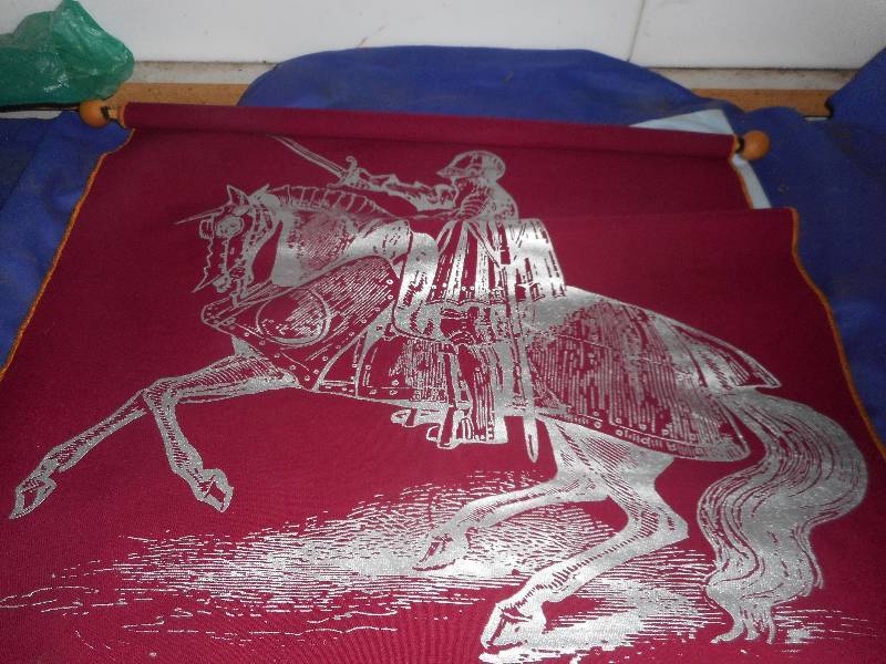 lot 93 image: FIGHTING KNIGHT SCROLL