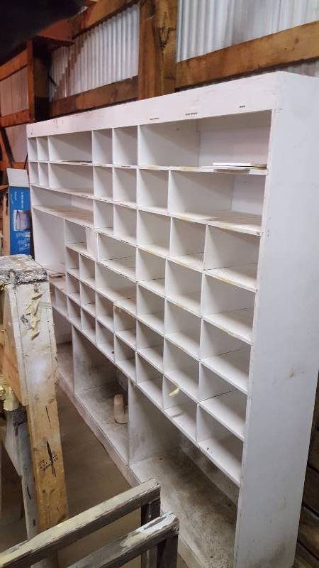 lot 46 image: Wood Shelf with removable dividers