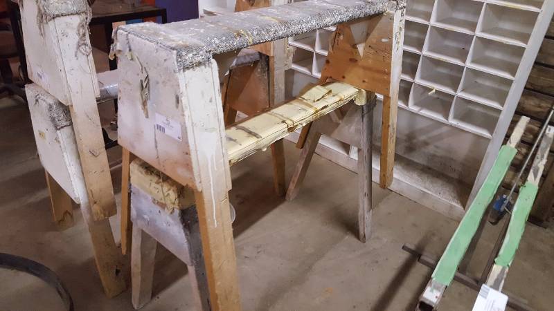lot 48 image: Set of Custom Saw Horses