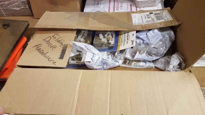 lot 81 image: Full box of Folding Door Hardware Sets
