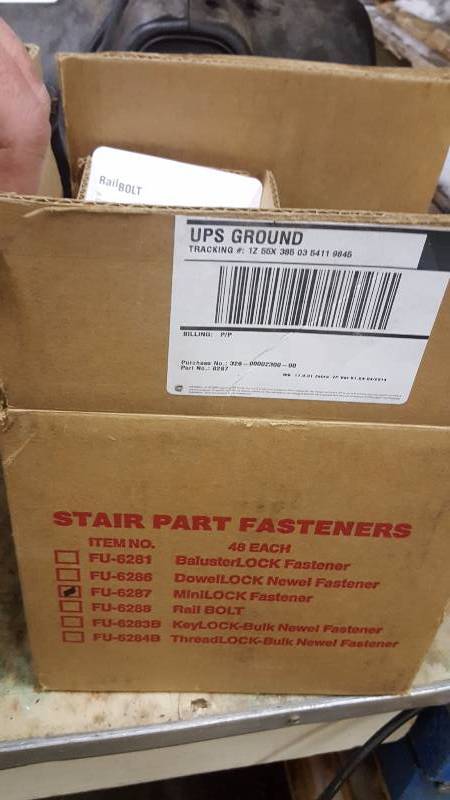 lot 94 image: Case of Rail Bolt kits