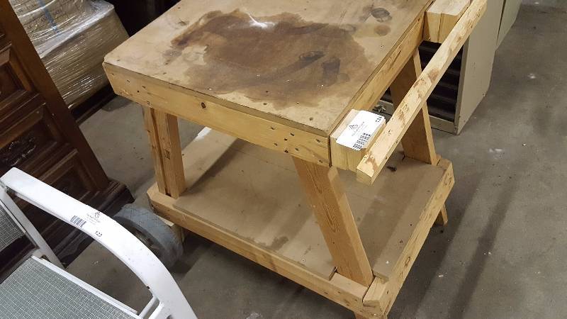 lot 124 image: Rolling Wood Cart