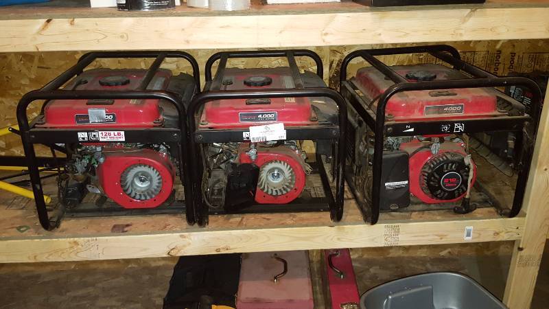 lot 127 image: 3 Non-working Predator 4000W Generators