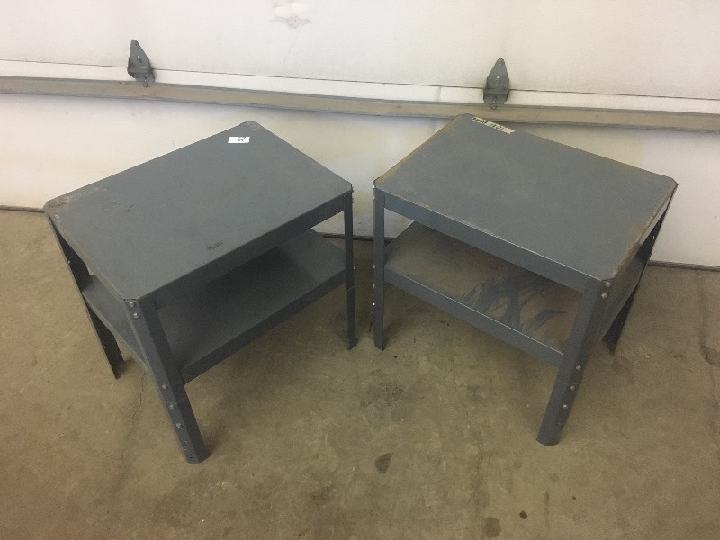 (2) Steel Shop Tables