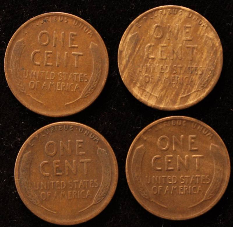 GROUP OF 4 WHEAT CENTS 1914, 1916 P-D-S