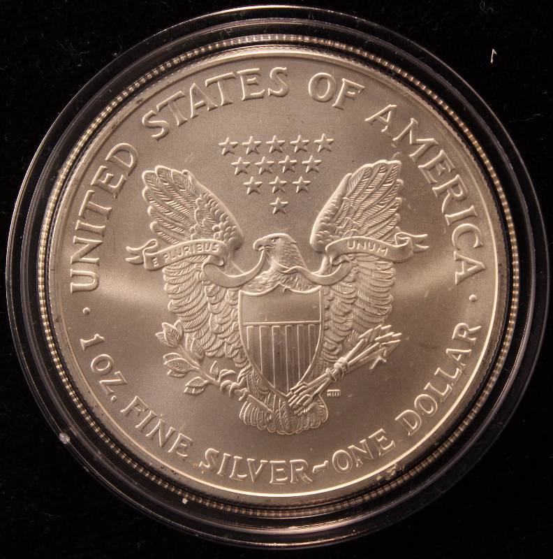 2005 AMERICAN SILVER EAGLE 1 TROY OZ. .999 FINE SILVER DOLLAR IN AIRTITE HOLDER