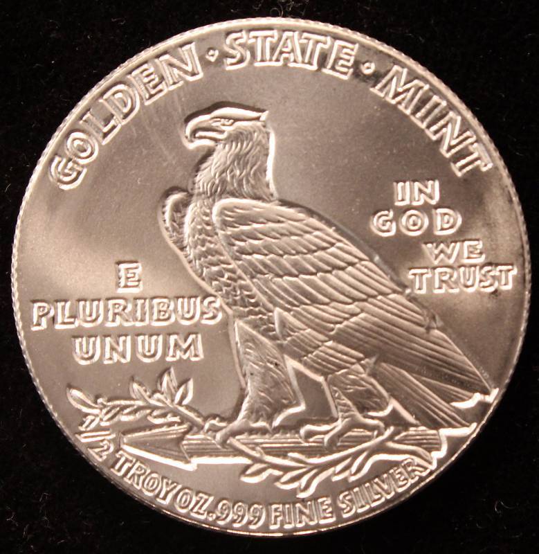 12 TROY OZ. .999 FINE SILVER INCUSE INDIAN DESIGN