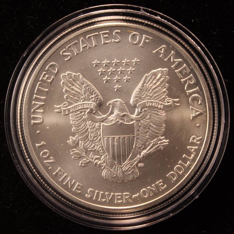 2003 AMERICAN SILVER EAGLE 1 TROY OZ. .999 FINE SILVER DOLLAR IN AIRTITE CAPSULE