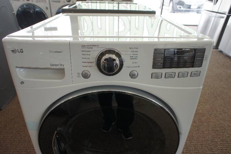 lot 9 image: New - LG SteamDryer DLEX3570 Front-Loading Electric Dryer - 7.4 cu ft - White - Tested Works