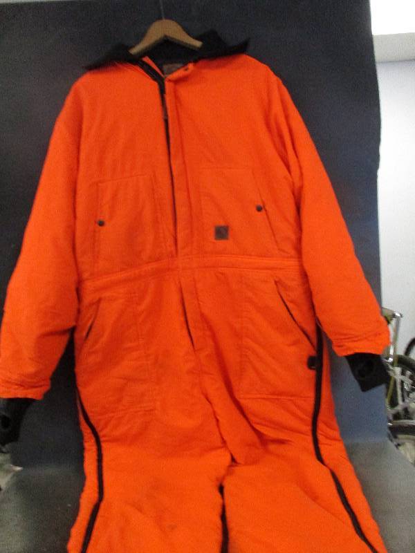 lot 89 image: Blaze Orange Insulated Hunting Coveralls