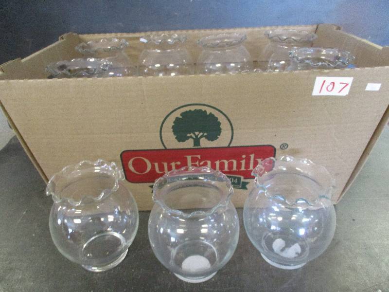 lot 107 image: Lot of 19 Crystal Ive Bowls