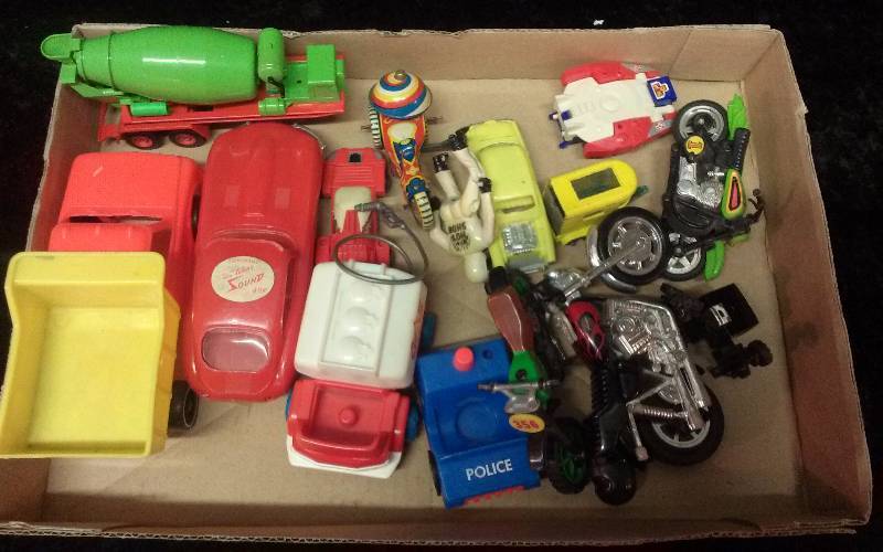 lot 12 image: Lot - Misc Toys, Tin Made in Japan, Fisher Price, etc