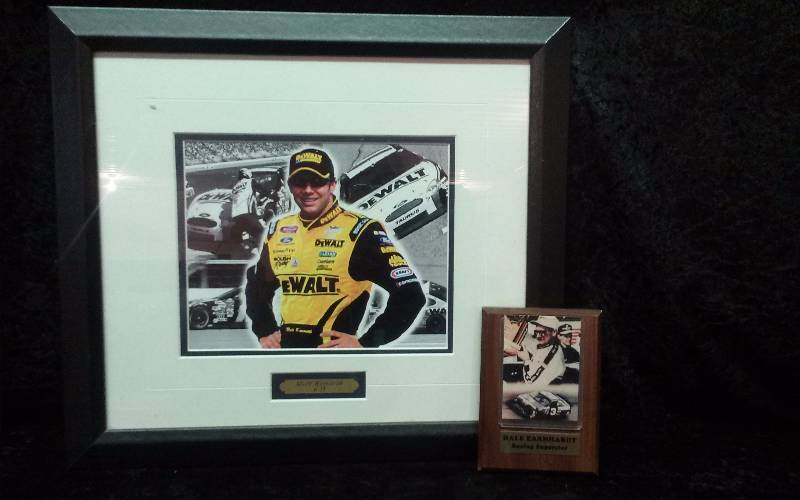 lot 38 image: Lot - NASCAR Dale Earnhardt 6x4 & Matt Kenseth 16x18