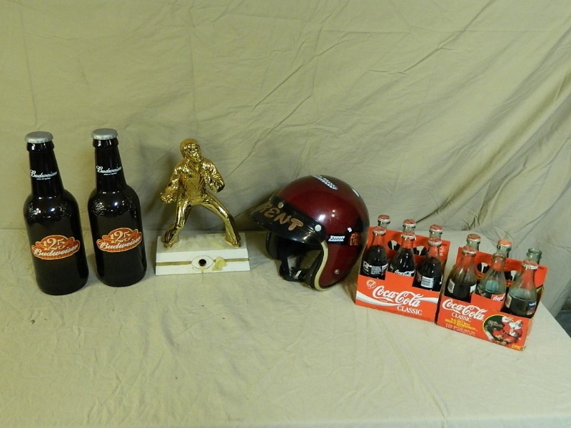 lot 23 image: Elvis Statue, Coca Cola Bottles, Collectibles, and More