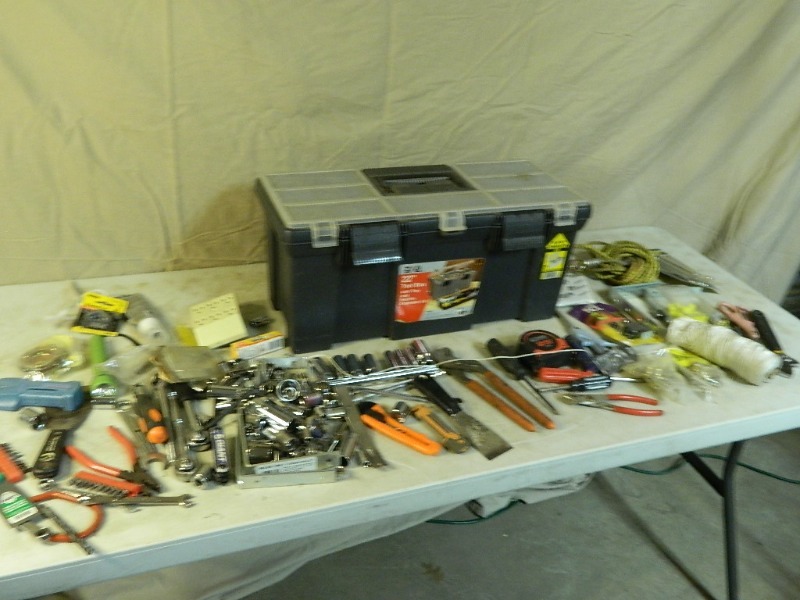 lot 78 image: Toolbox Full of Tools and Hardware