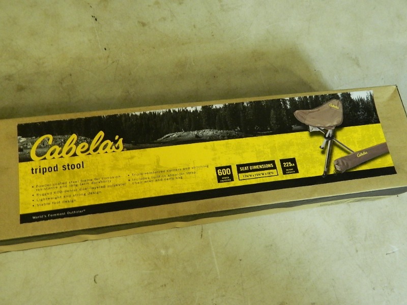 lot 82 image: New Cabelas Tripod Stool