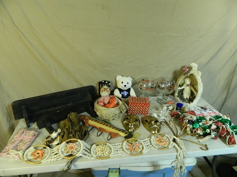 lot 137 image: Brass Masks and Home Decor