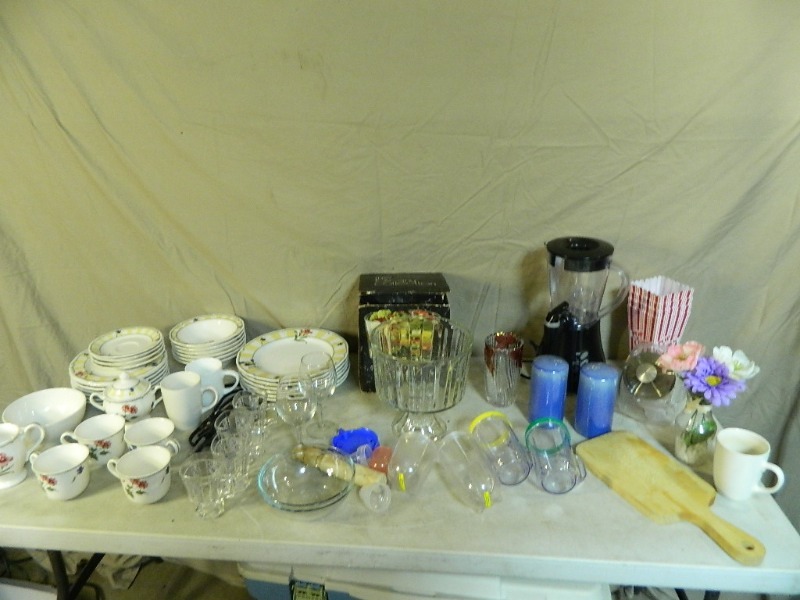 lot 140 image: Kitchen Items, Noritake Dishes, and Decor