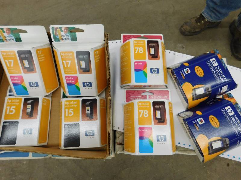 lot 19 image: Lot of Computer Paper & New Ink Cartridges