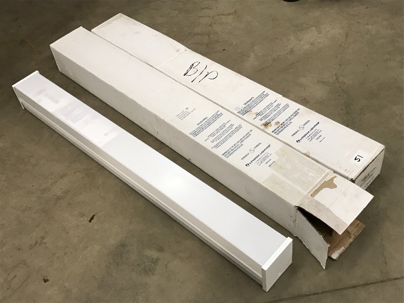lot 51 image: (2) Unused Lithonia 48 Light Fixtu...
