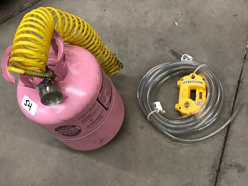 lot 54 image: (1) R401A Refrigerant Tank (Empty) ...