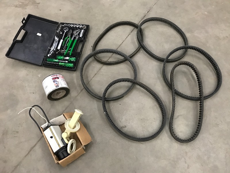 lot 64 image: Lot Of (6) Belts, (1) Security Cam...