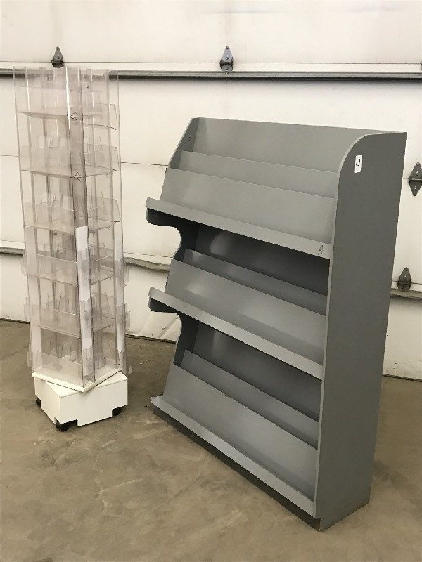 lot 73 image: (1) 6ft Roling Acrylic MagazineCar...