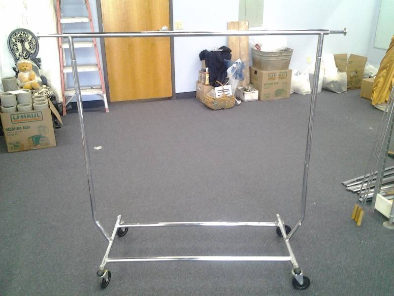 Heavy Duty Rolling Adjustable Garment Rack