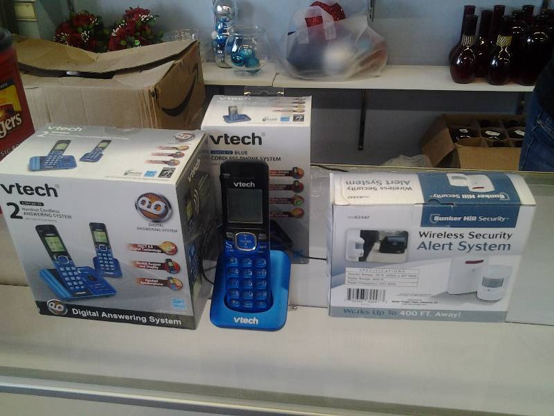 Phone System V-Tech With Answering Machine, 2 Handsets, Base & Extra Handset. Bunkerhill Wireless Security Alert System