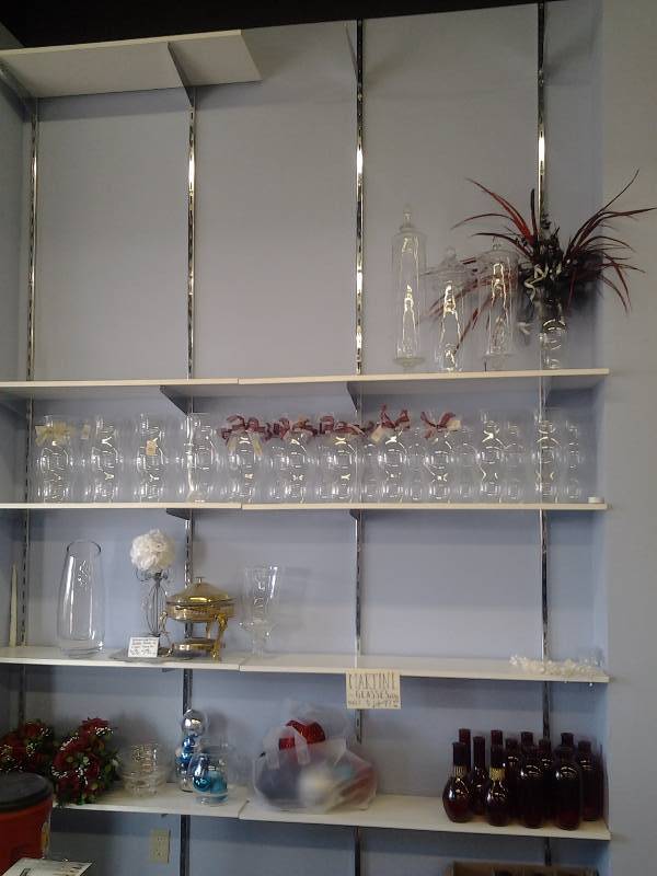 White Shelving With Chrome Brackets (9-Shelves You Remove) Bring Tools