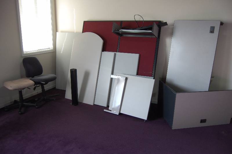 lot 3 image: Office Cubical Sections and Desk Attachments
