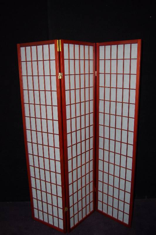 lot 60 image: Three Panel Screen