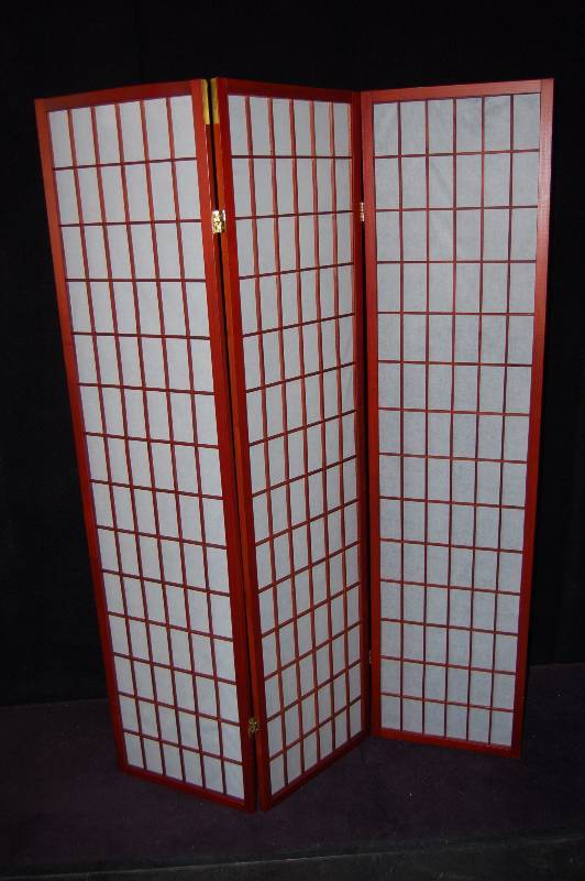 lot 62 image: Three Panel Screen