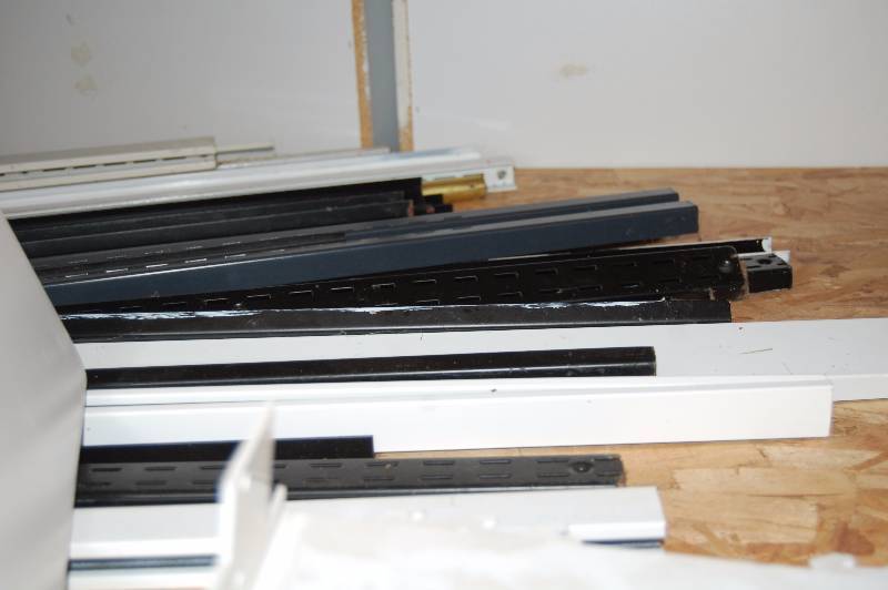 lot 102 image: Misc Wall Hanging Brackets and Shelf