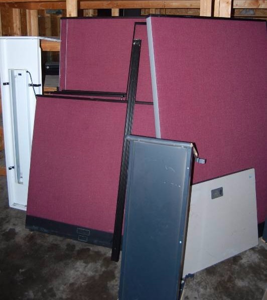 lot 107 image: Cubical Walls and Shelves