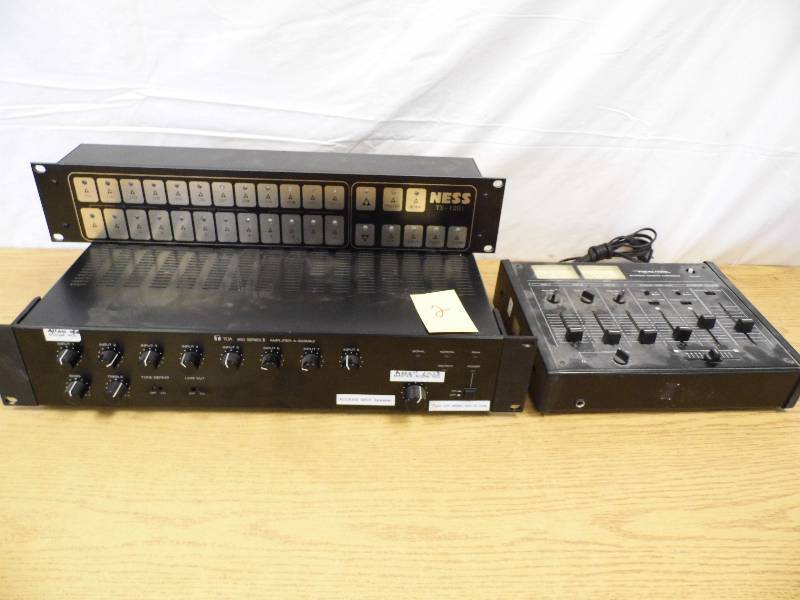 TOA Amp, Ness Light Controller, Realistic Mixer