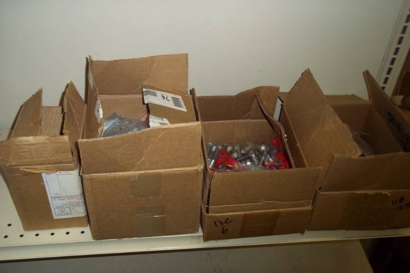 lot 127 image: Drawer ring pulls, assorted hardware, drawer catches and bolts