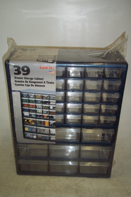 lot 166 image: 39 Drawer storage cabinet 18 x 15 x 6