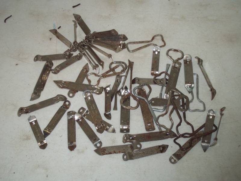 lot 39 image: Large collection of vintage bottle openers, Hamms, Grain Belt, Schmidt