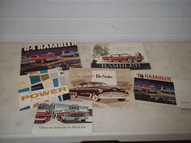 lot 73 image: 1950s-1960s Rambler and Desoto sales brochures