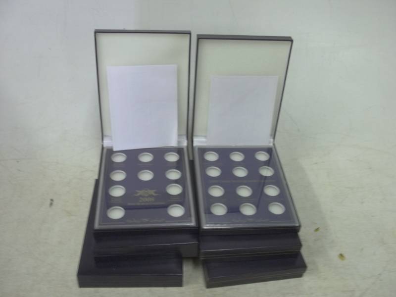 lot 89 image: 6 State quarter cases empty, each will hold up to 10 quarters