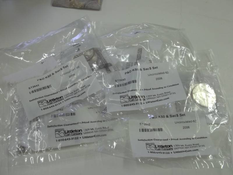 lot 134 image: 4 Sets P&D K50 & Sac$ Set Uncirculated-60 2006