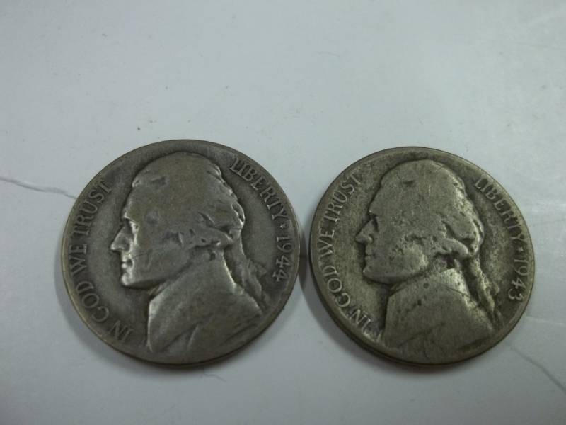 lot 146 image: 1944 & 1943 D&P Nickels