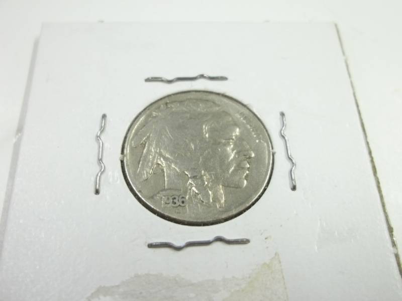 lot 158 image: 1936 Buffalo nickel